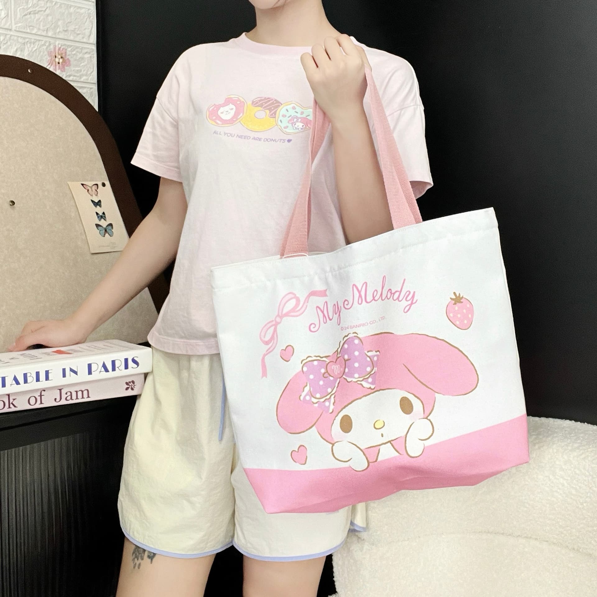 Мини-сумка Sanrio Полиэстер Сумка через плечо Стандартная Женская Розовая - изображение 4