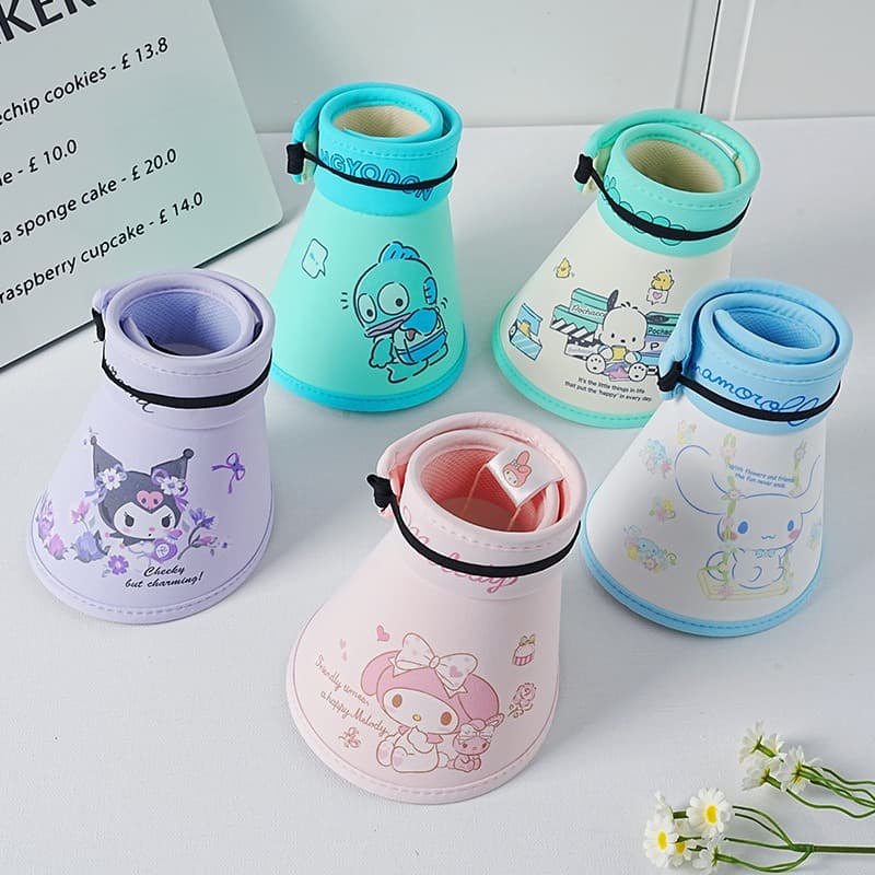 Sanrio x Cinnamoroll Шляпа с принтом Cinnamoroll, милый и симпатичный, стильный, универсальный, с UV-защитой, 100% полиамид, детский - изображение 6