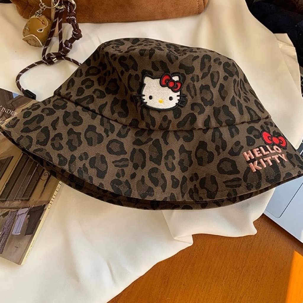 Панама Sanrio x Hello Kitty Вязаные Панамы из хлопка Женские - изображение 6
