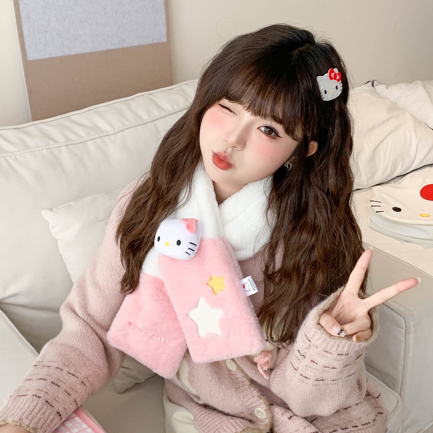 Шарф Sanrio Полиэстер Шарфы Женские - изображение 3