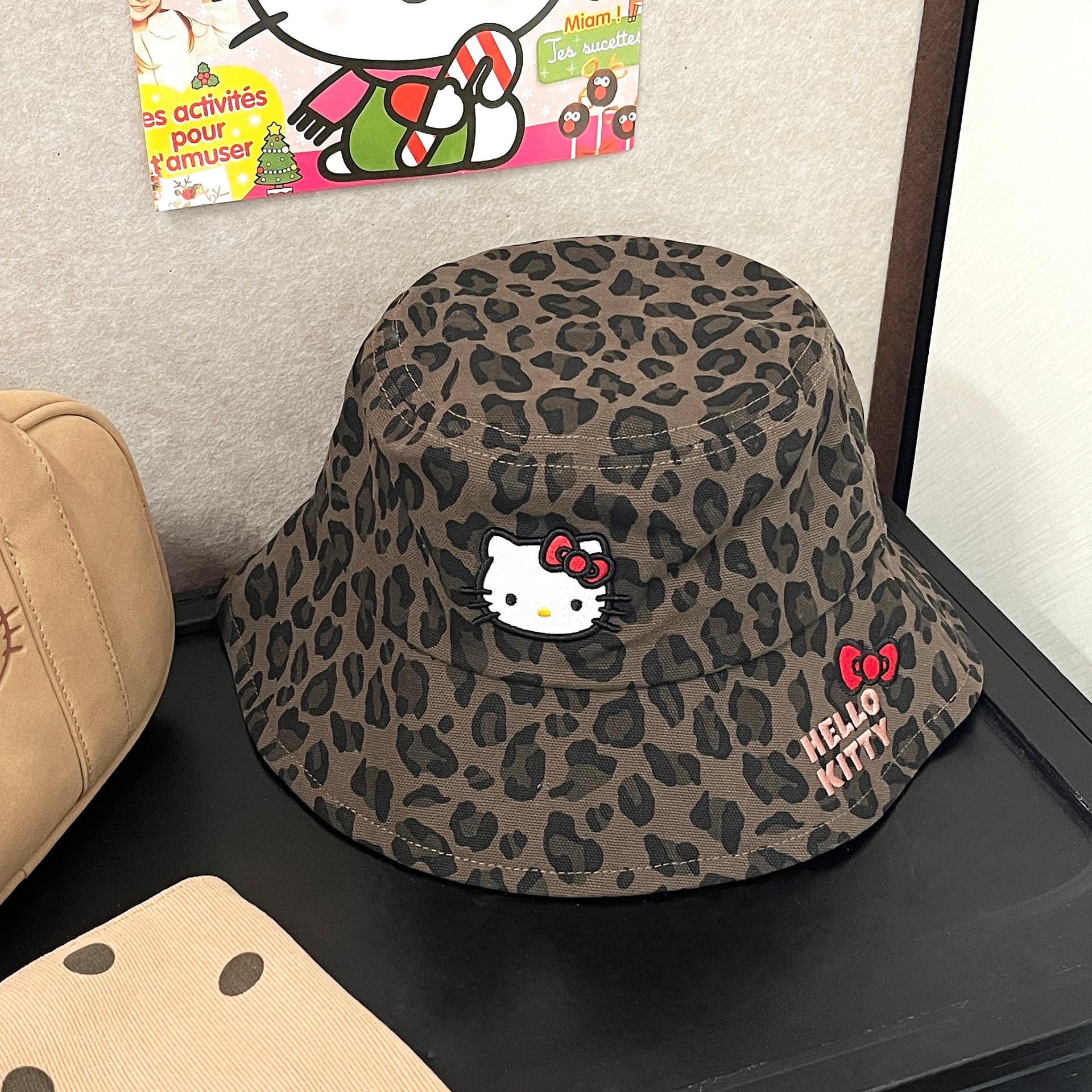 Панама Sanrio x Hello Kitty Вязаные Панамы из хлопка Женские - изображение 5