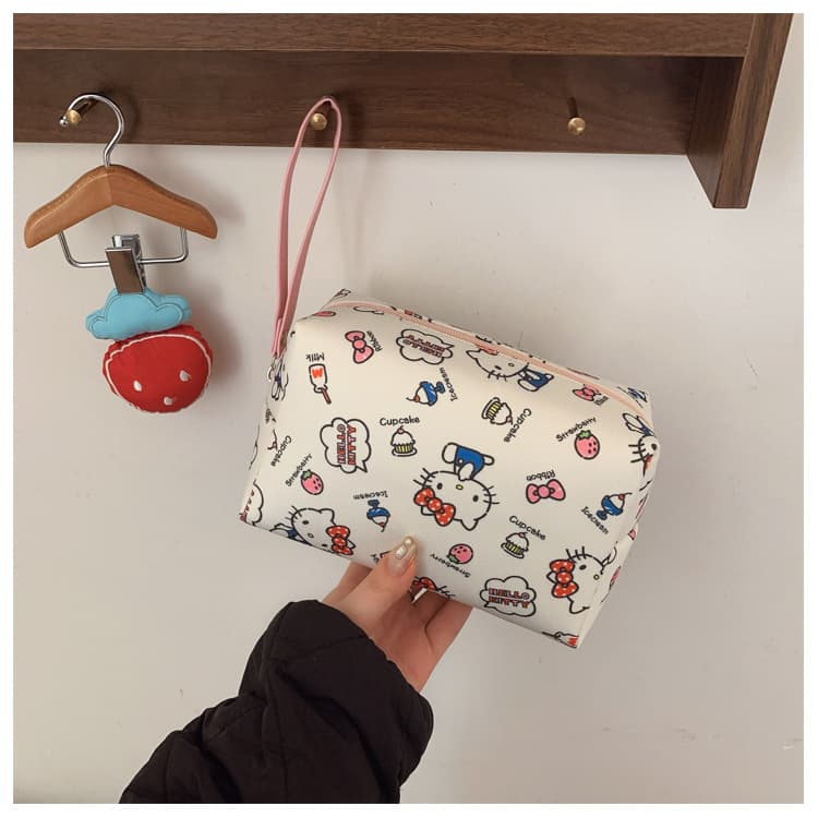 Сумка Sanrio Hello Kitty Холщовая косметичка для макияжа Женская Синяя - изображение 5