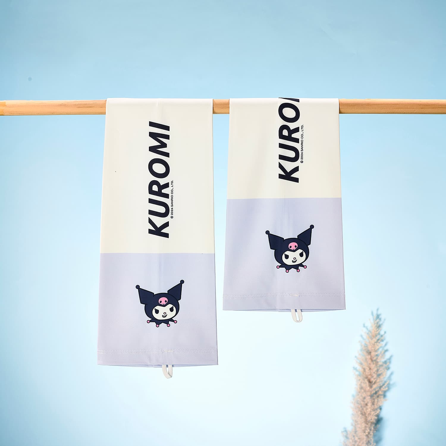 Sanrio x Куроми Мультяшный рисунок Большой размер головы Дышащий Солнцезащитный Милый и симпатичный Универсальный Путешествие Экстра свободный Легкий UV-защита 95% полиэстер, 5% эластан Нарукавники с UV-защитой Унисекс Парный - изображение 4