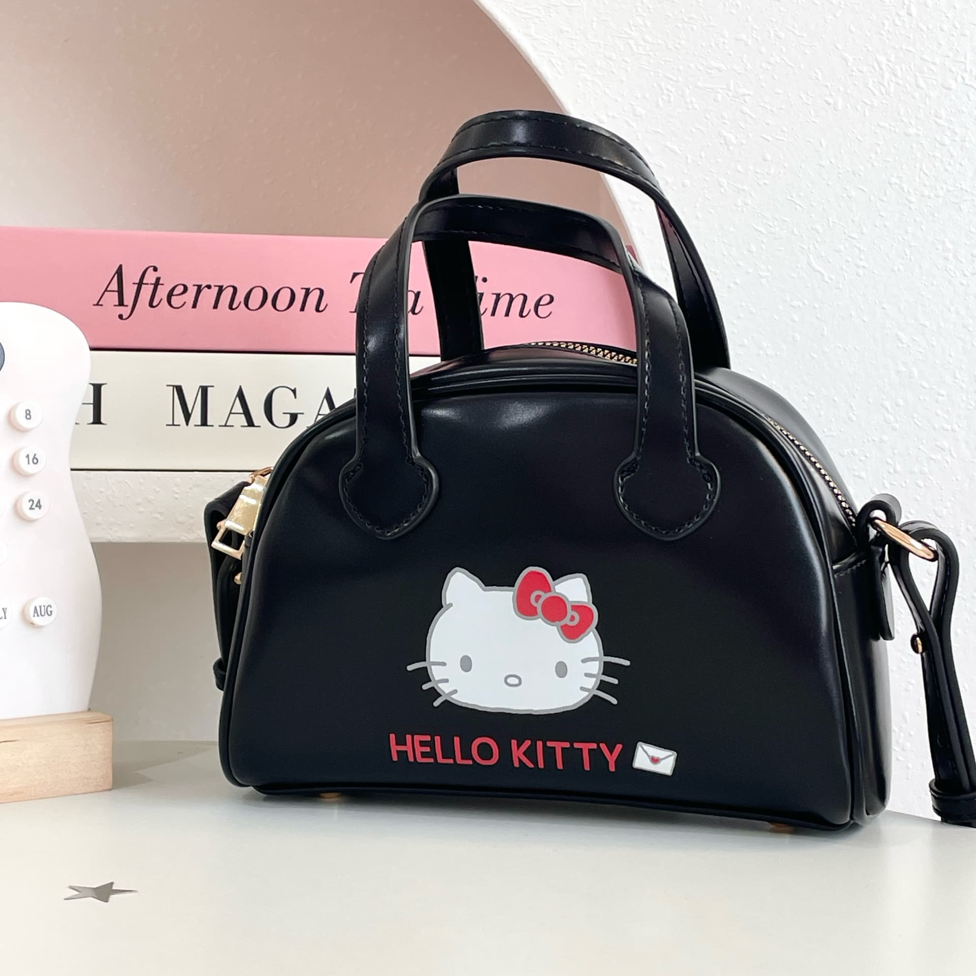 Сумка Sanrio Hello Kitty PU (полиуретан) Сумка Стандартная Женская Черная - изображение 3
