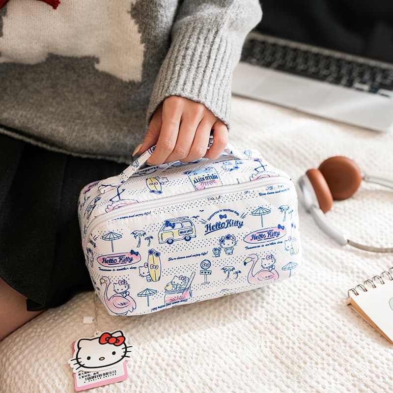 Санрио Полиэфирное волокно Makeup Bag Дорожные органайзеры Women's White - изображение 4