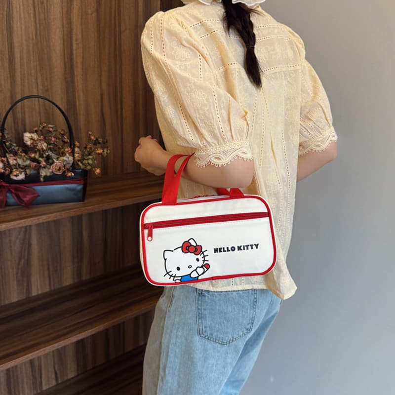 Сумка Sanrio Hello Kitty Холщовая Сумка Женская Красная - изображение 7