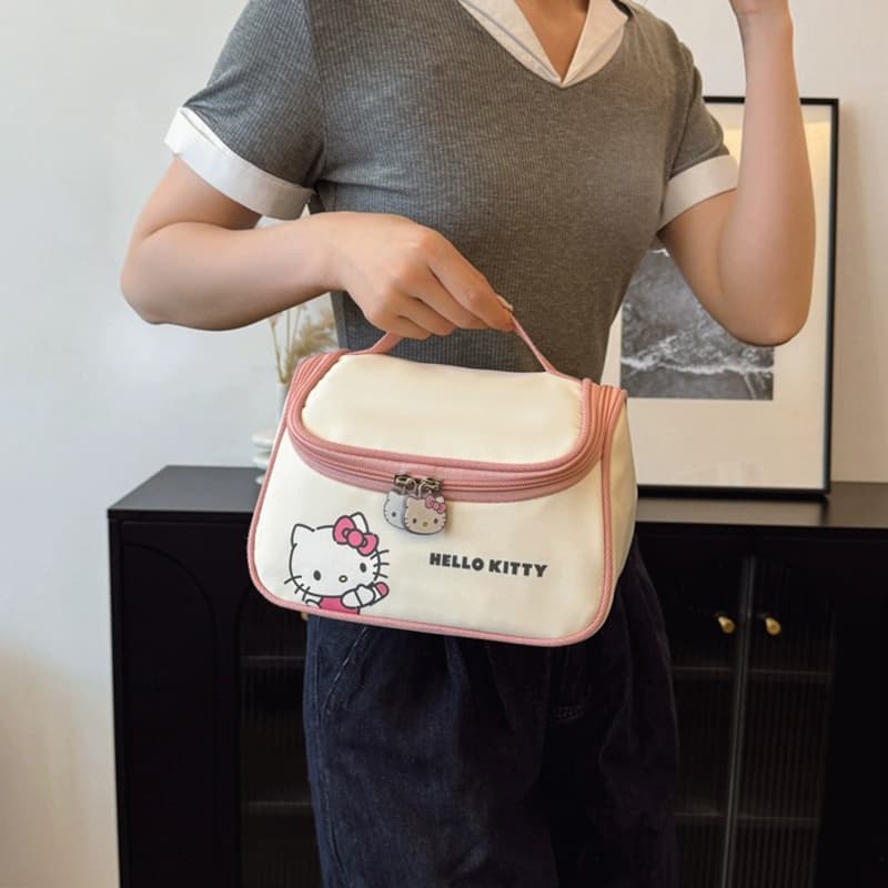 Sanrio Hello Kitty Холст Путешественный Сумка для Хранения Женская Белая - изображение 2