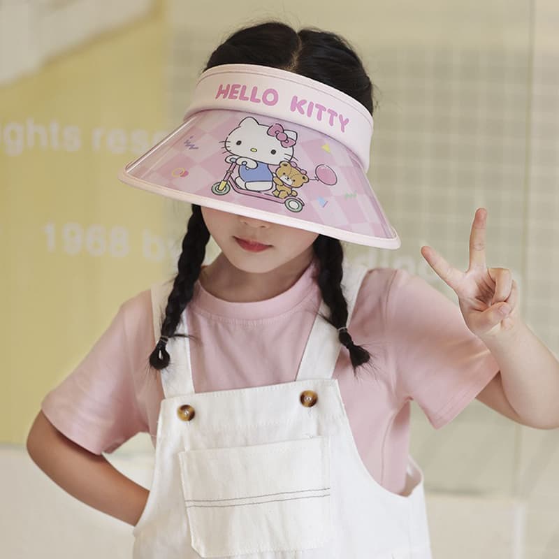 Sanrio Хелло Китти Милый и симпатичный солнцезащитный головной убор с принтом 100% полиамид Детский - изображение 2