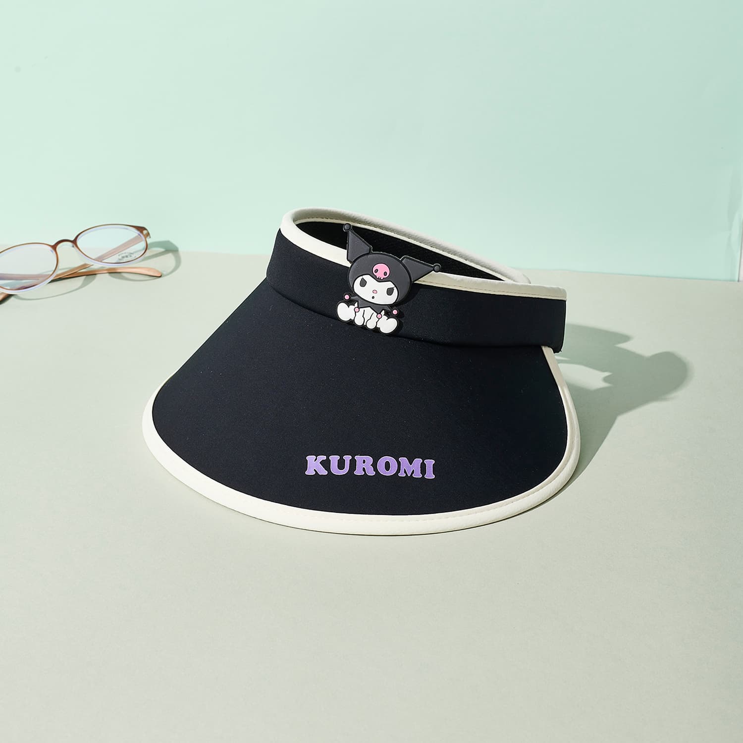 Sanrio x Куроми Черный милый 3D-кукла Унисекс солнцезащитная шапка с визором 100% полиамид - изображение 6