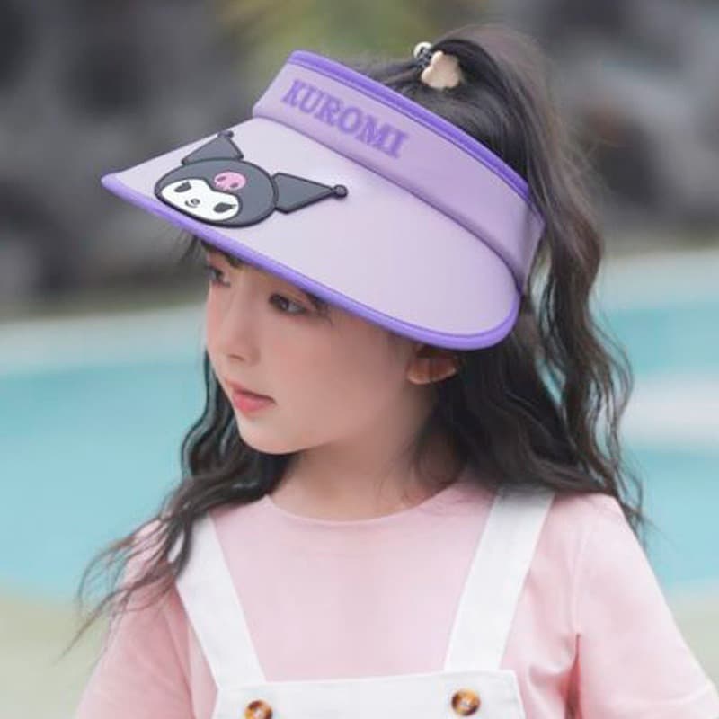 Sanrio Куроми милая большая солнцезащитная шляпа с UV-защитой, универсальная и модная, для путешествий, 100% полиамид, детская - изображение 2