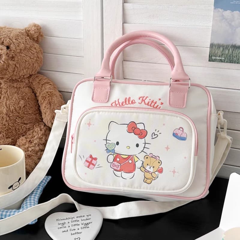 Сумка Sanrio Hello Kitty Милый и симпатичный Сумки Полиэстер Обычный размер Женский Экрю - изображение 4