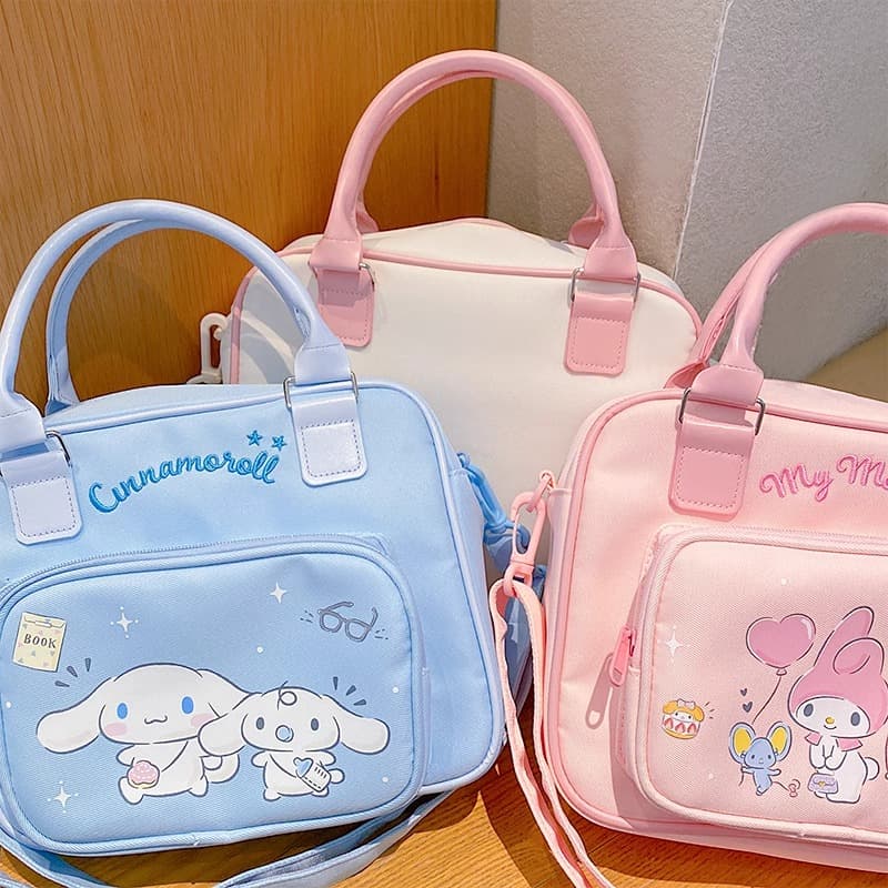 Сумка Санрио Cinnamoroll Полиэстеровая сумка через плечо сумка для женщин синяя - изображение 5