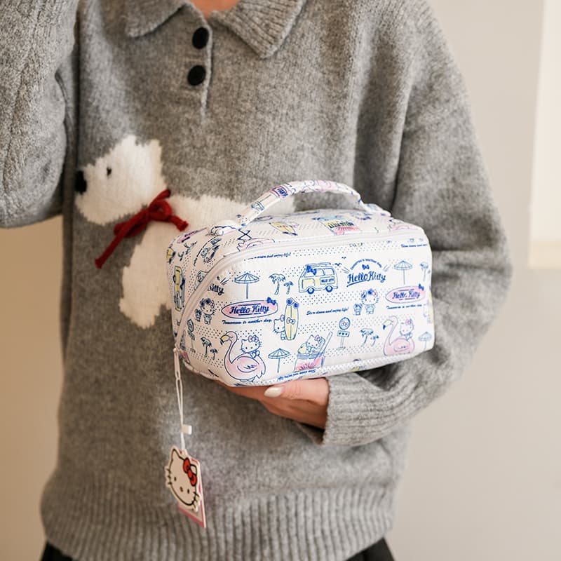Санрио Полиэфирное волокно Makeup Bag Дорожные органайзеры Women's White - изображение 3
