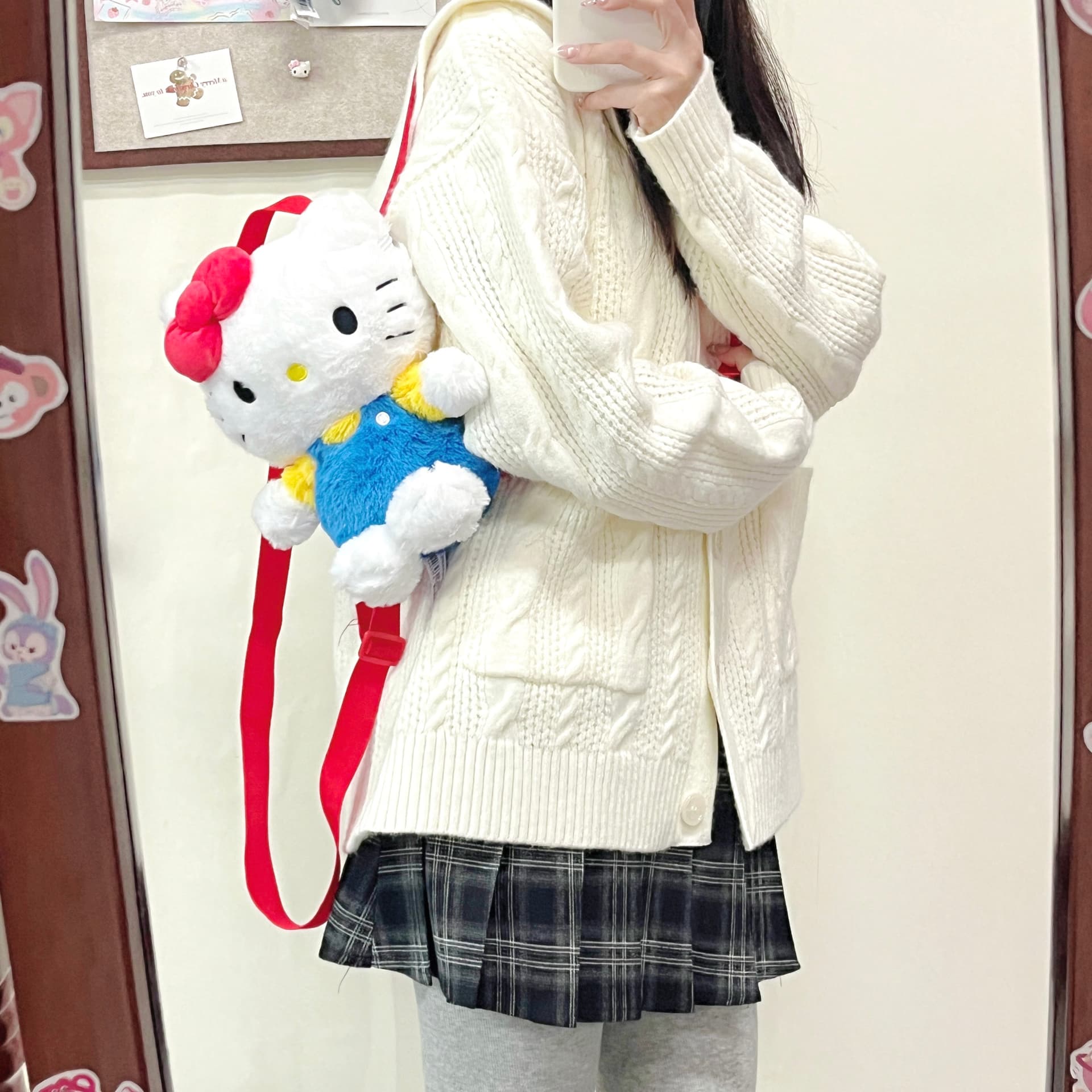 Рюкзак Sanrio Hello Kitty Полиэстеровый Рюкзак Унисекс Белый - изображение 2