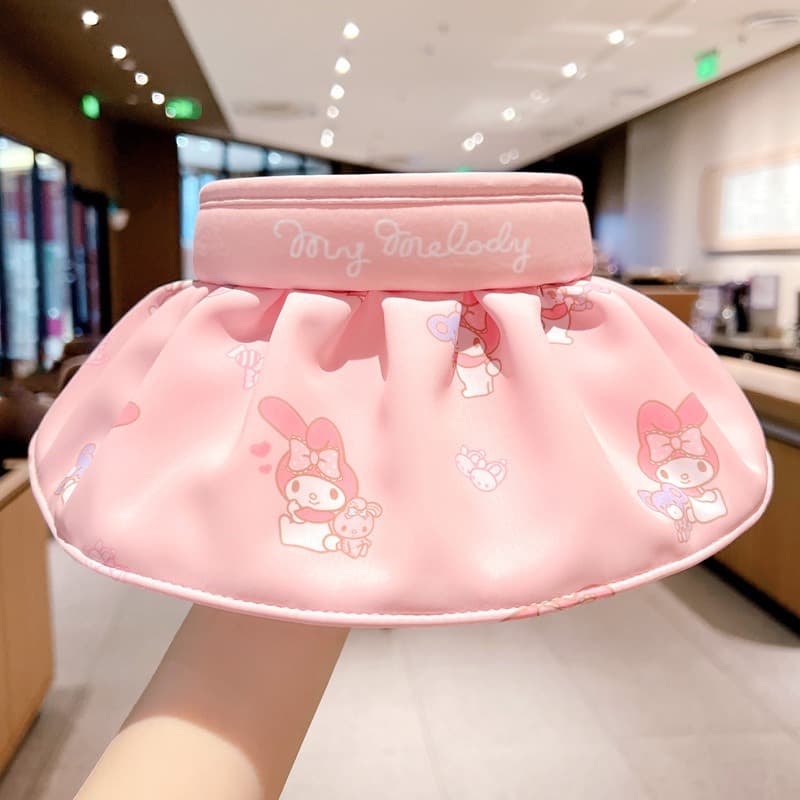 Sanrio My Melody Солнцезащитная шляпа с принтом, милый и симпатичный, для школьников, 95% полиэстер, 5% эластан - изображение 2