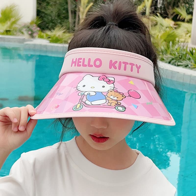 Sanrio Хелло Китти Милый и симпатичный солнцезащитный головной убор с принтом 100% полиамид Детский - изображение 5
