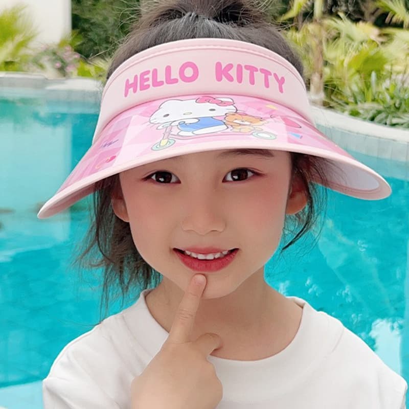 Sanrio Хелло Китти Милый и симпатичный солнцезащитный головной убор с принтом 100% полиамид Детский - изображение 4