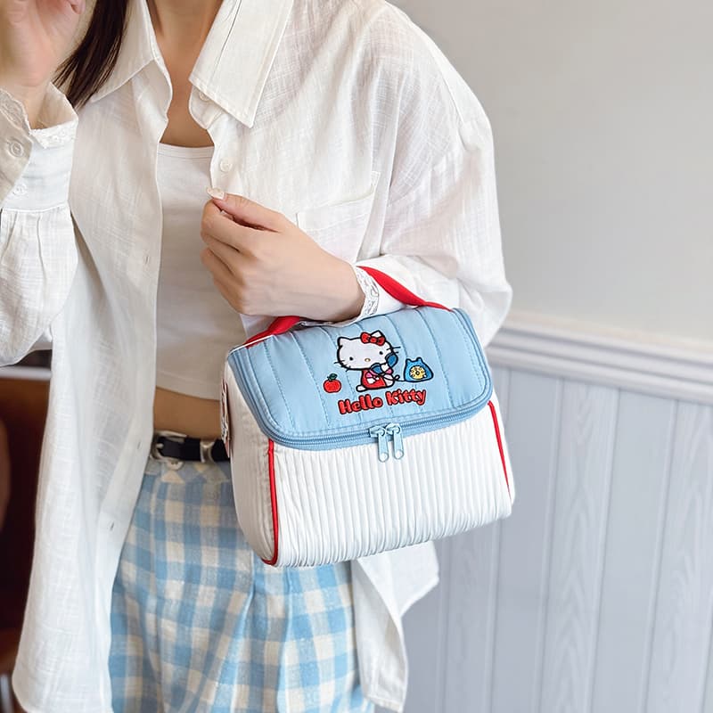 Sanrio Hello Kitty Полиэстер Волокно Органайзер для Макияжа Путешествия Женский Синий - изображение 2
