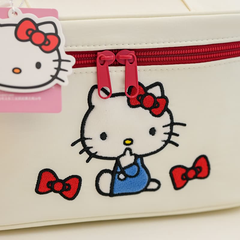 Sanrio Hello Kitty Полиэстеровая сумка для макияжа Стандартная (Стандартная) Женская Белая - изображение 3