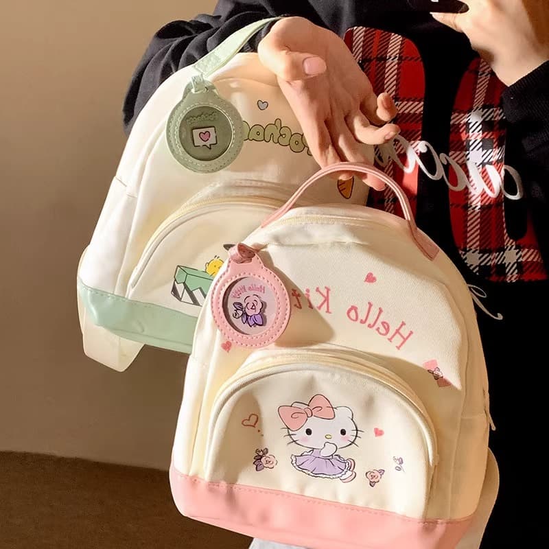 Рюкзак Sanrio Hello Kitty Полиэстер Рюкзак Женский Белый Розовый - изображение 7