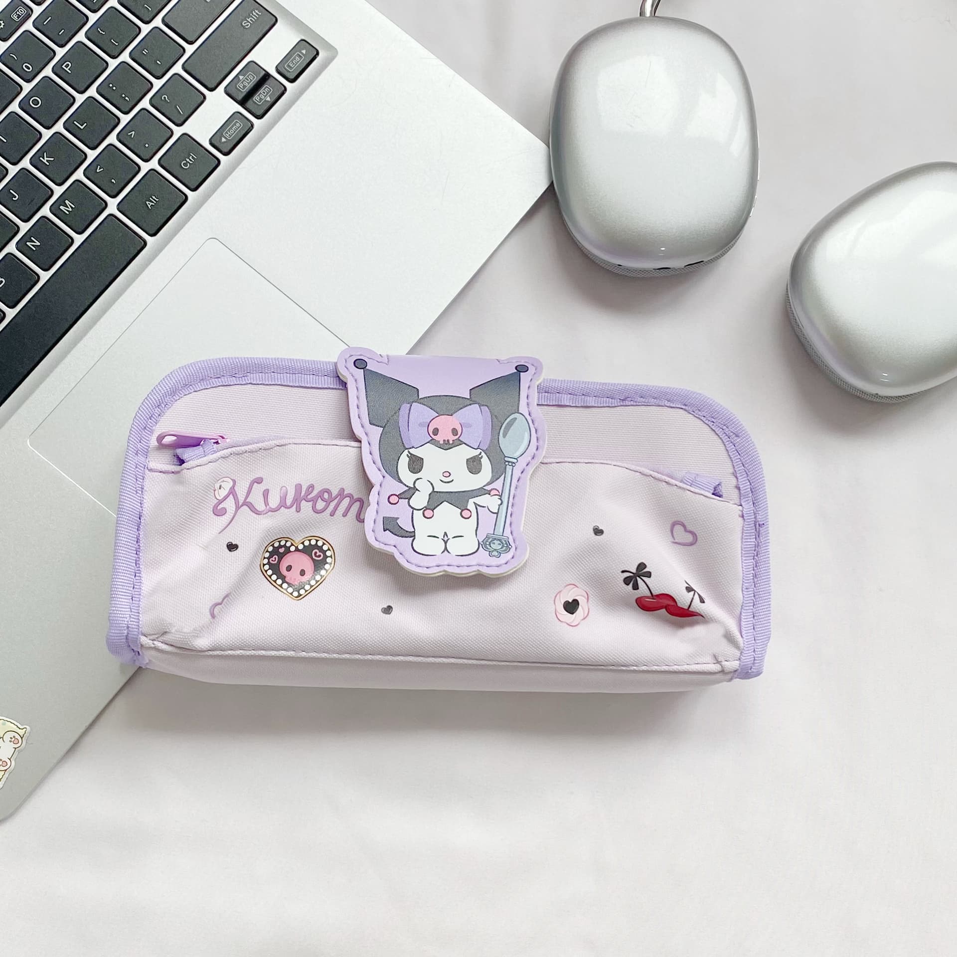 Sanrio Kurumi Полиэстер Волокно Косметичка Женская Фиолетовая - изображение 5