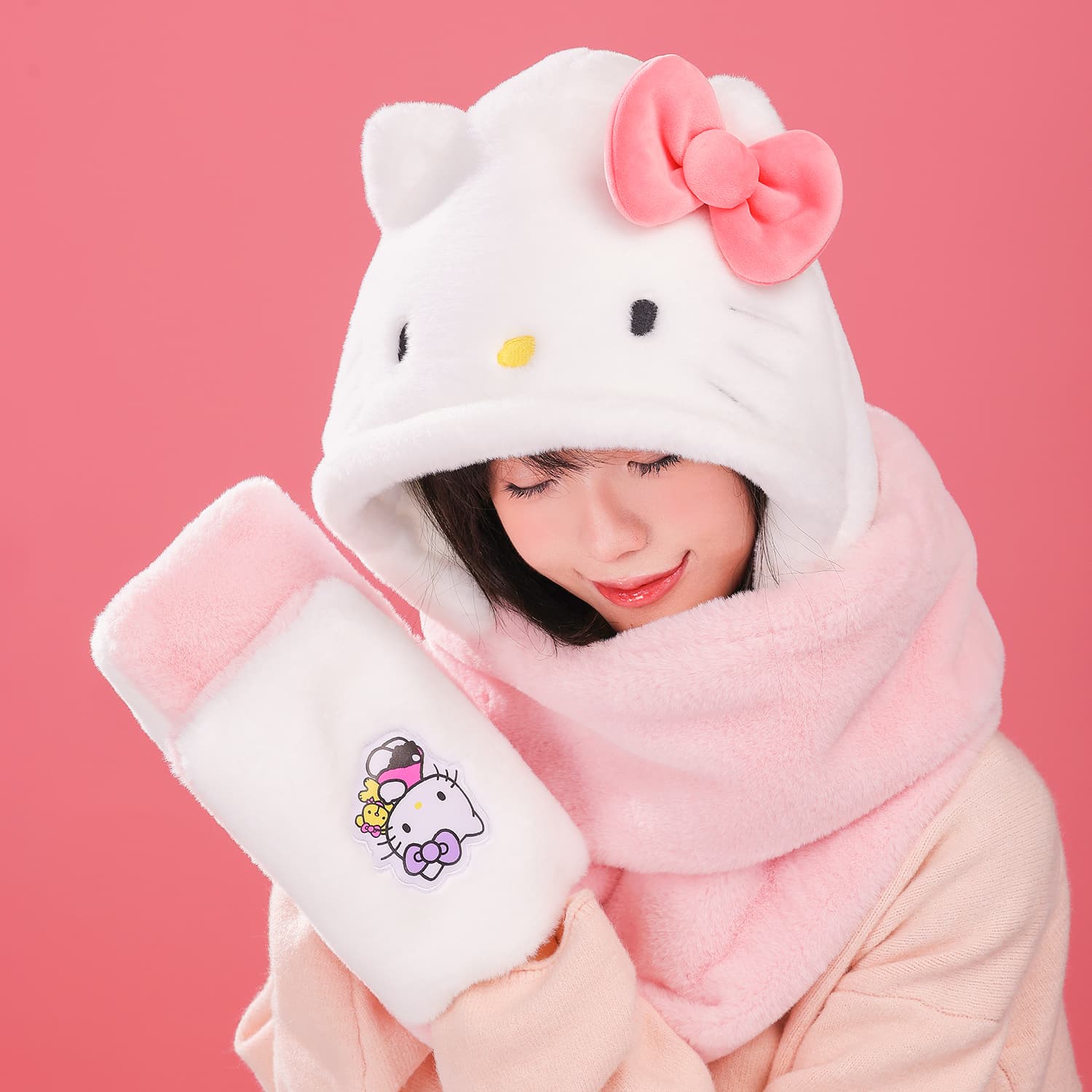Sanrio Hangyodon Полиэстер Волокно Капюшоны и Плюшевые Шапки Унисекс - изображение 4