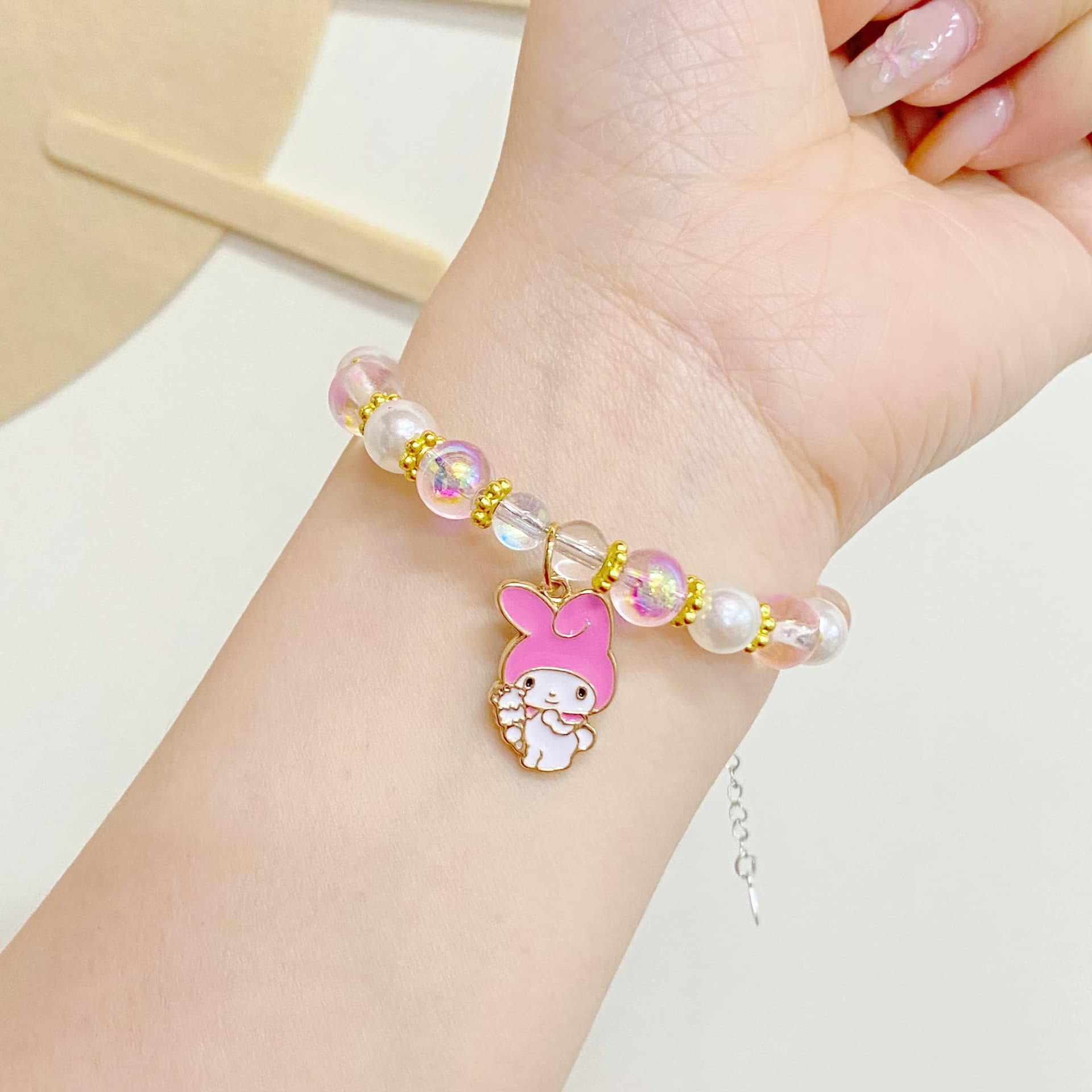 Браслет Санрио My Melody Металл Браслеты Женские Принцесса в бегах Мультяшный - изображение 5