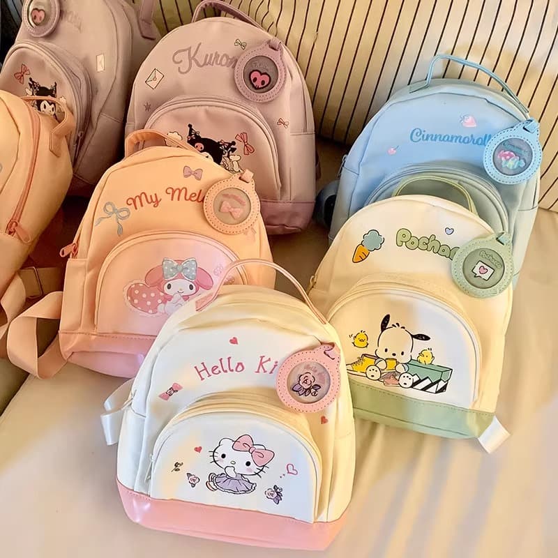 Рюкзак Sanrio Hello Kitty Полиэстер Рюкзак Женский Белый Розовый - изображение 10