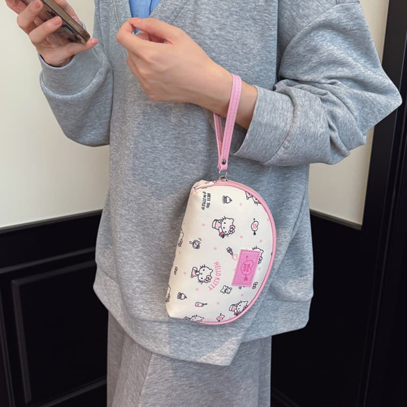 Sanrio Hello Kitty Холст Путешественный Сумка для хранения Женская Розовая - изображение 5