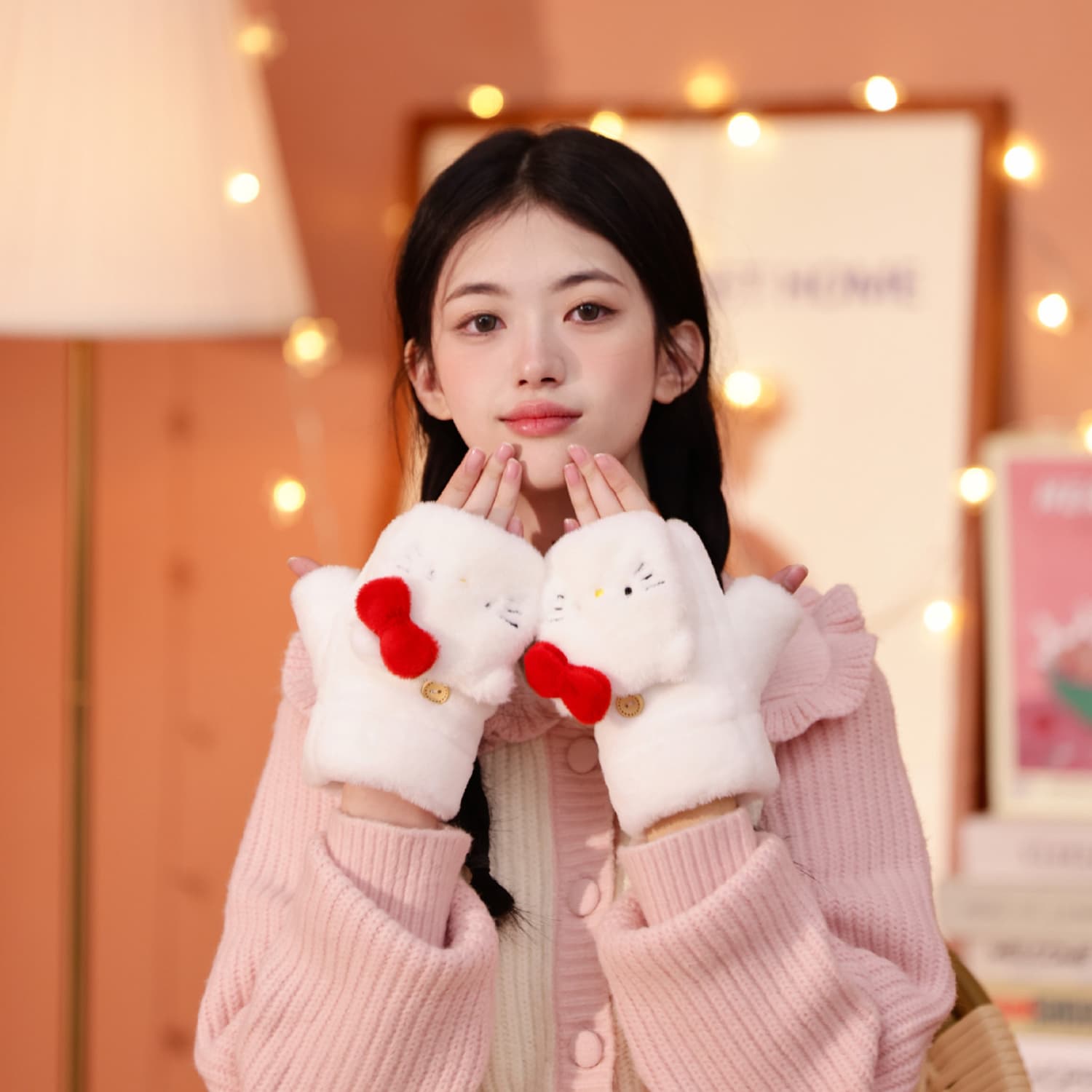 Шарф Санрио Hello Kitty Collection Полиэфирный трикотаж Платки Унисекс - изображение 7