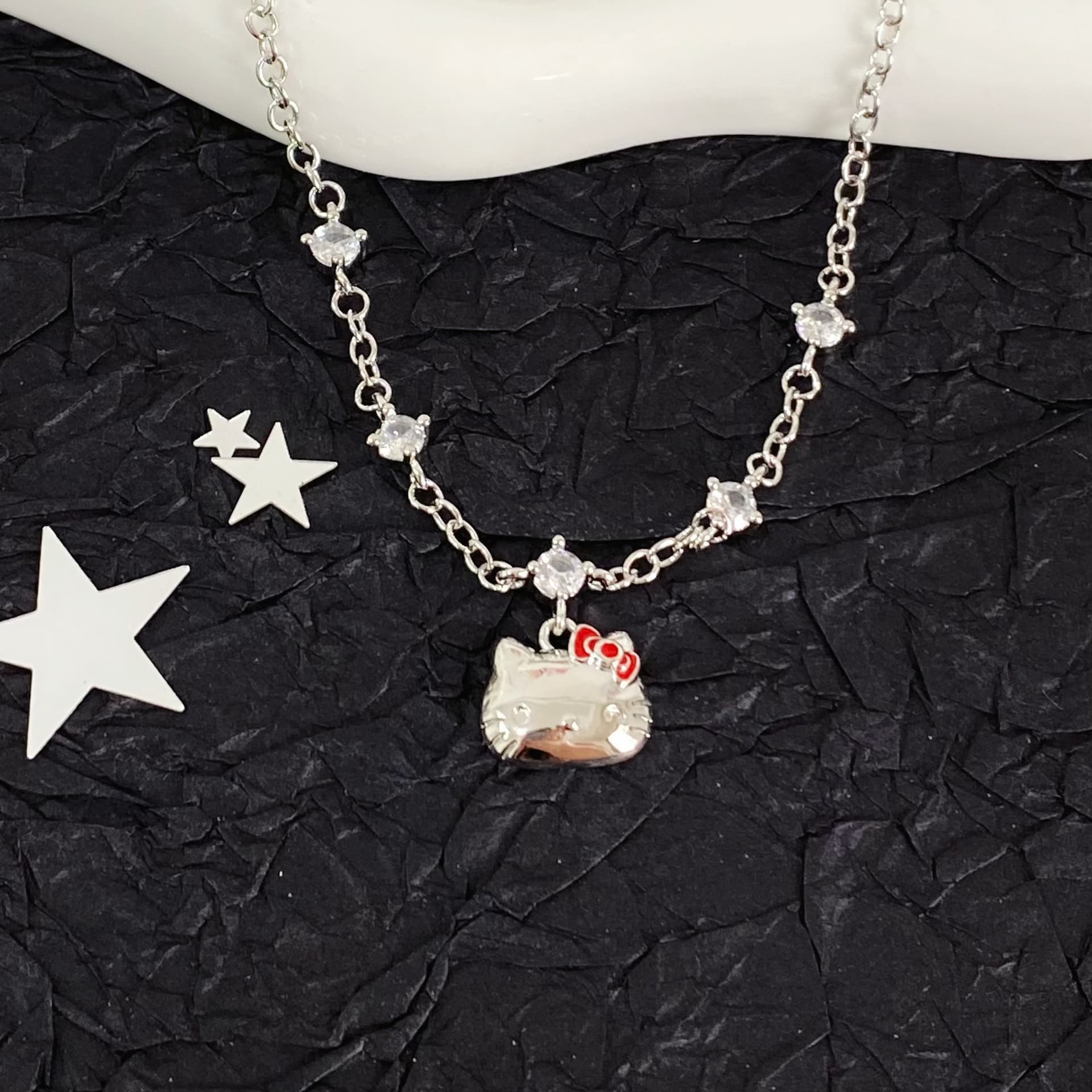 Ожерелье Sanrio x Hello Kitty Цирконовый Сплав Ожерелье Женское - изображение 5