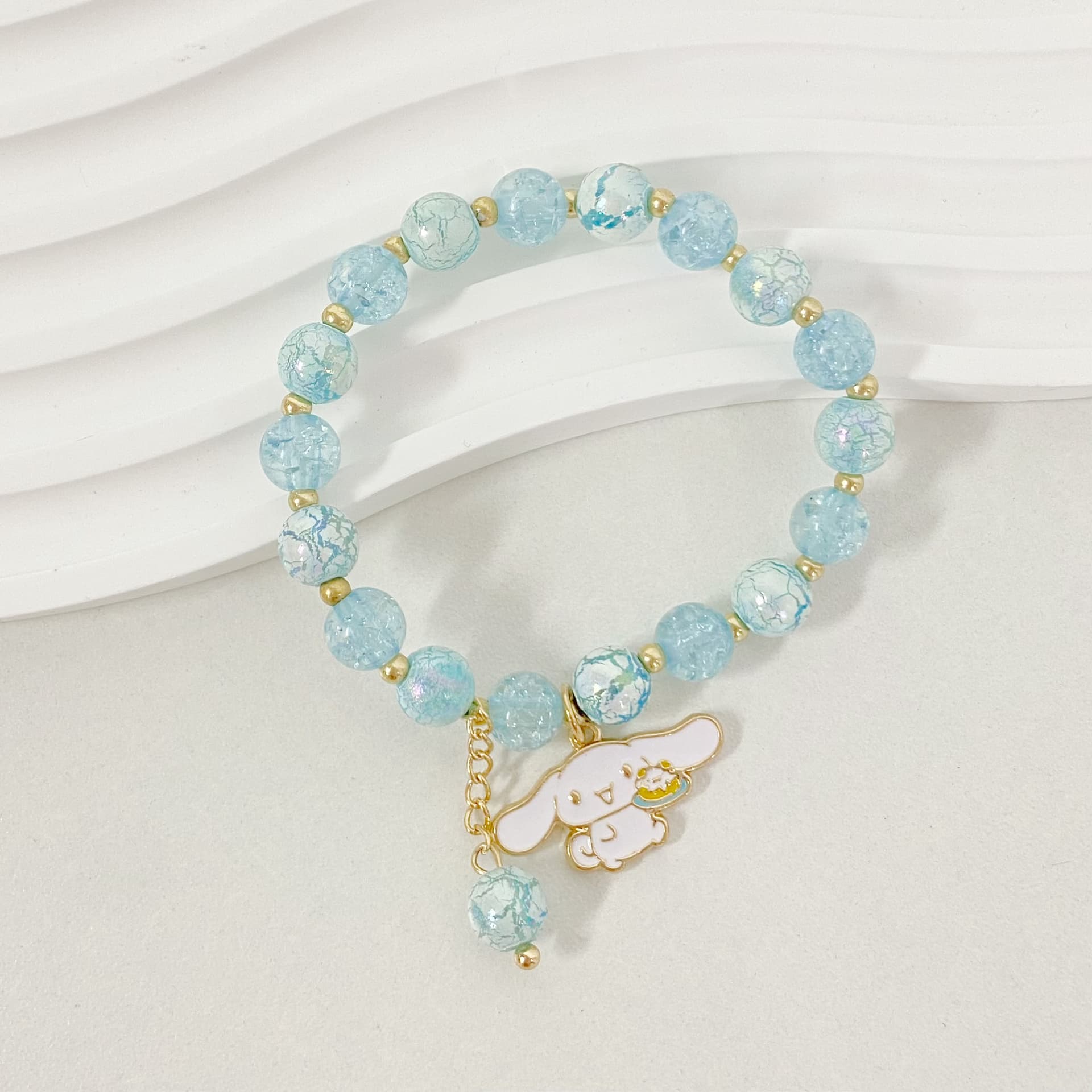 Sanrio X Синий Разноцветный Снег Эксклюзивный Изысканный Оригинальный Минималистичный Универсальный Милый Браслет Акриловые Бусины Принцесса В Бегах - изображение 4
