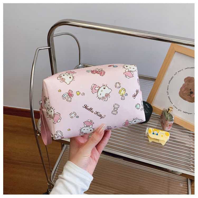 Сумка Sanrio Hello Kitty Холст Хранение Косметички Сумка Клатч Женская Розовая - изображение 3