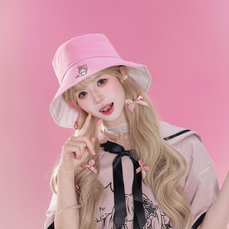 Панама Санрио My Melody Полиэстер Ведрообразные Шляпы Женские - изображение 4