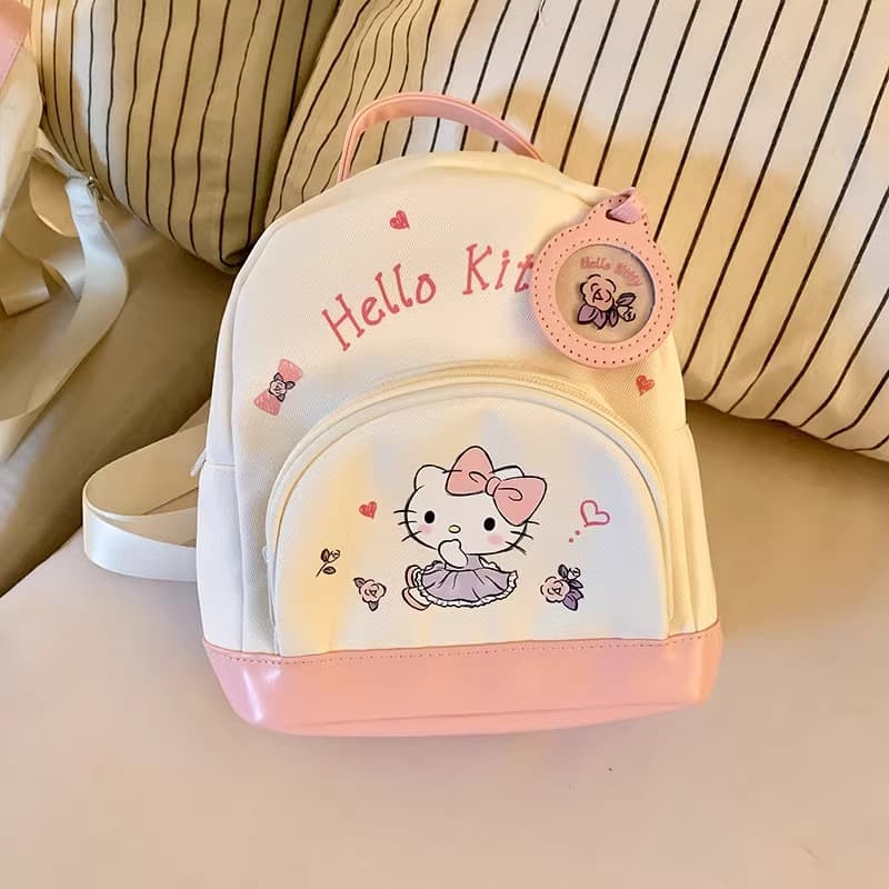 Рюкзак Sanrio Hello Kitty Полиэстер Рюкзак Женский Белый Розовый - изображение 8