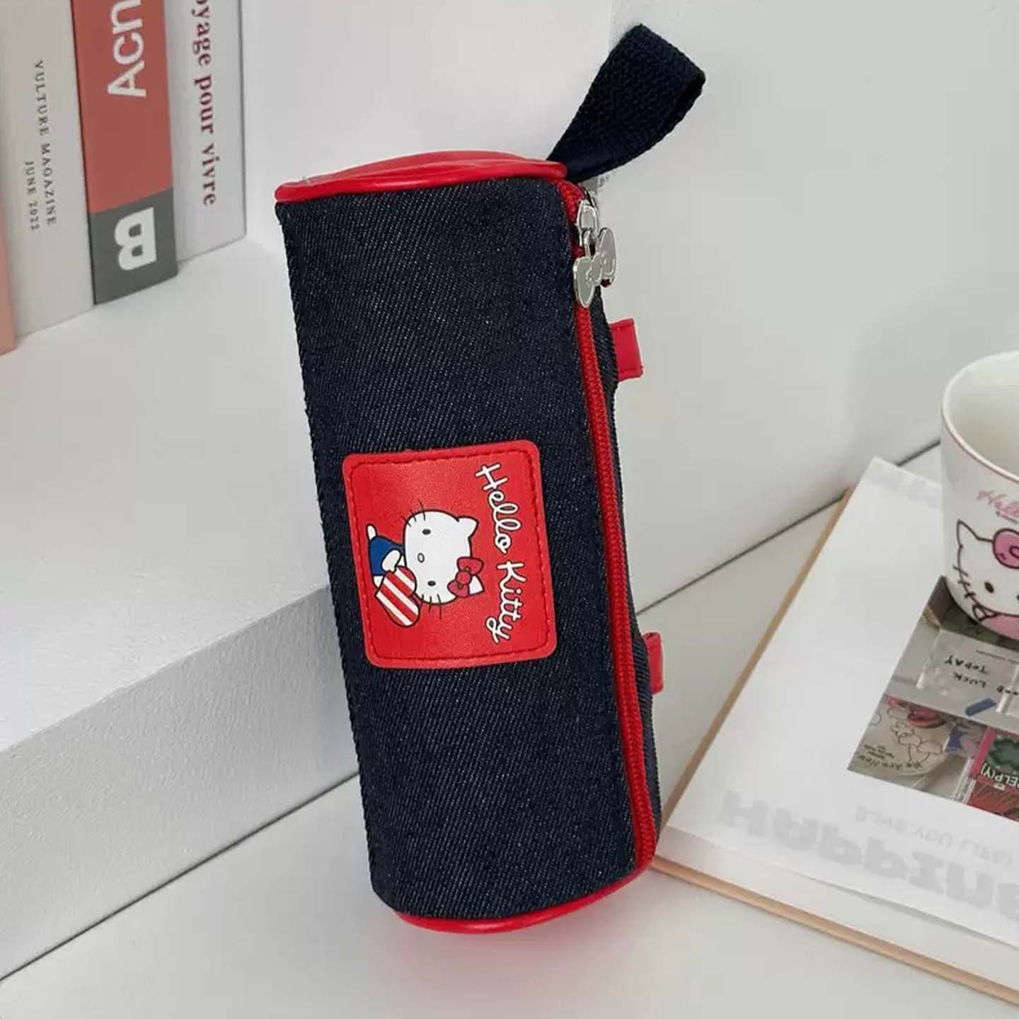 Sanrio Hello Kitty Полиэстер Волокно Путешествие Хранение Сумка Женская Красная и Синяя - изображение 5