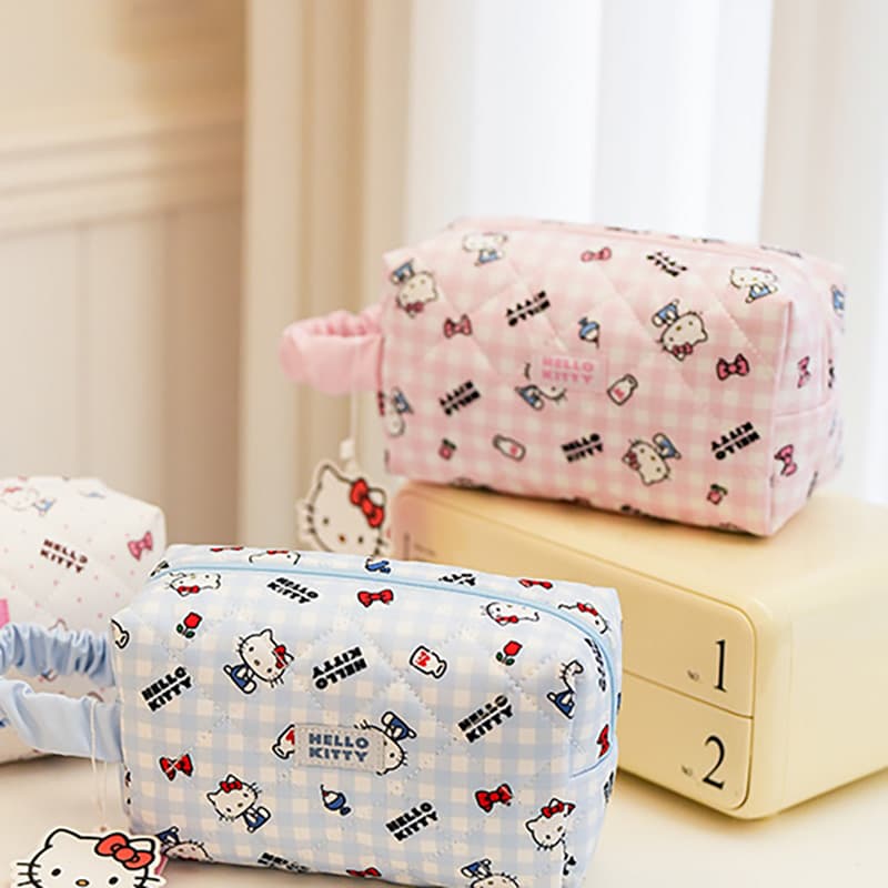 Sanrio x Hello Kitty Полиэфирное волокно Makeup Bag Дорожные органайзеры Женские Розовый - изображение 2