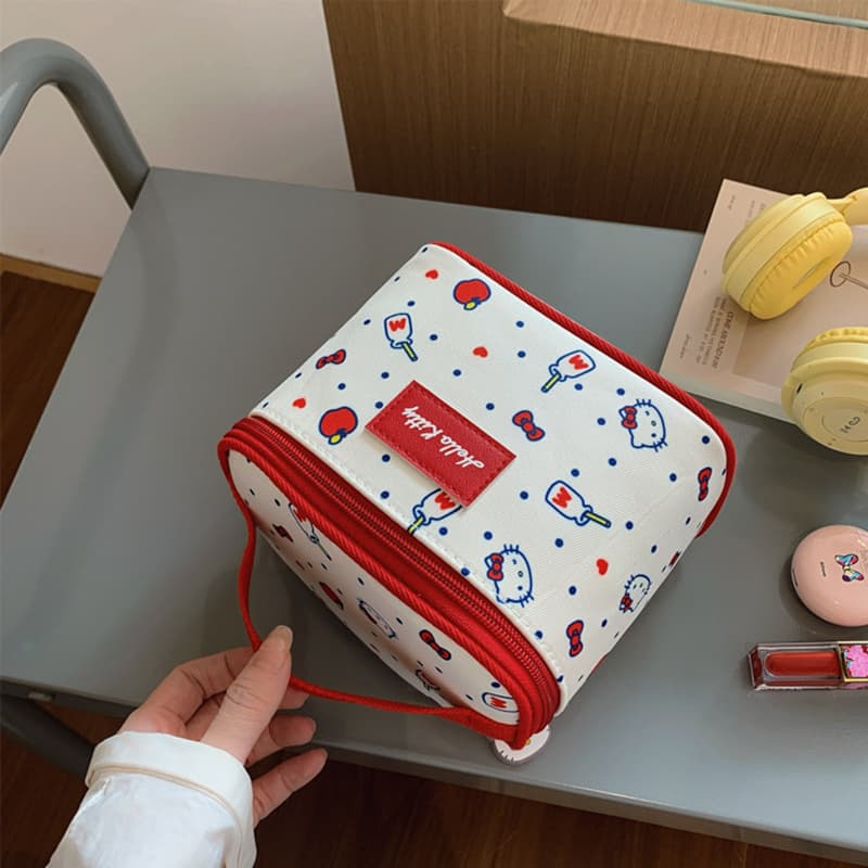 Sanrio Холст Путешественный Сумка для хранения Женская Красная - изображение 4