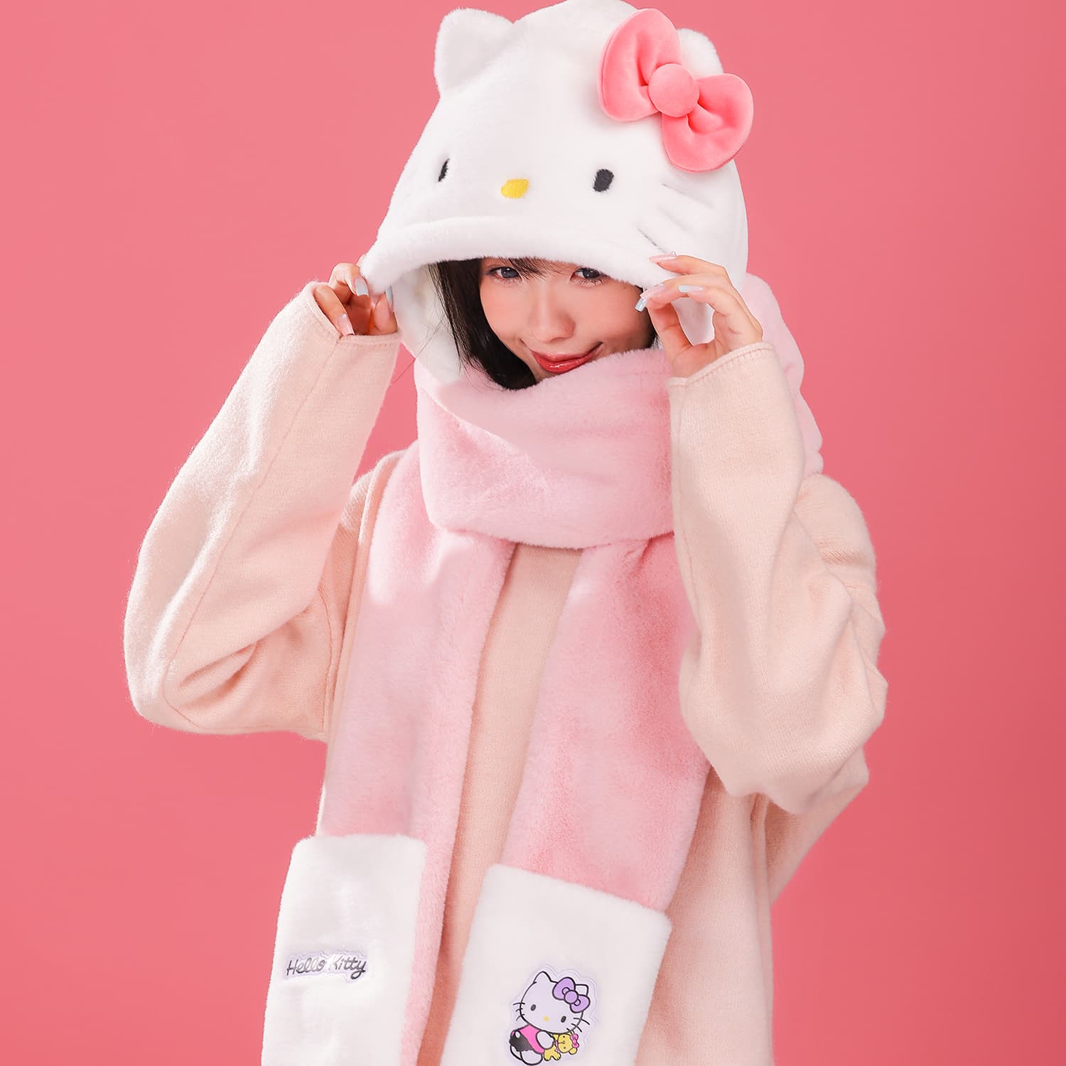 Sanrio Hangyodon Полиэстер Волокно Капюшоны и Плюшевые Шапки Унисекс - изображение 3