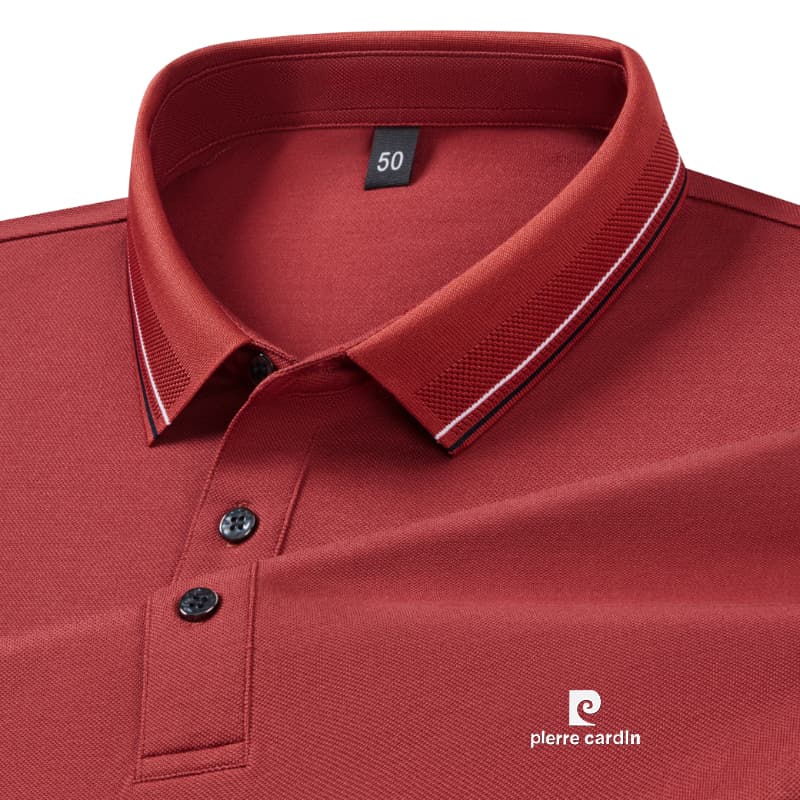Поло PIERRE CARDIN Кирпично-красный Мужское Поло - изображение 3