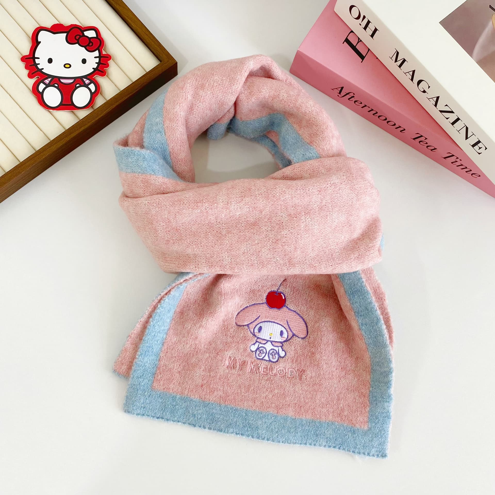 Шарф Sanrio Melodi Полиэстер Трикотаж Шарфы Женские - изображение 2