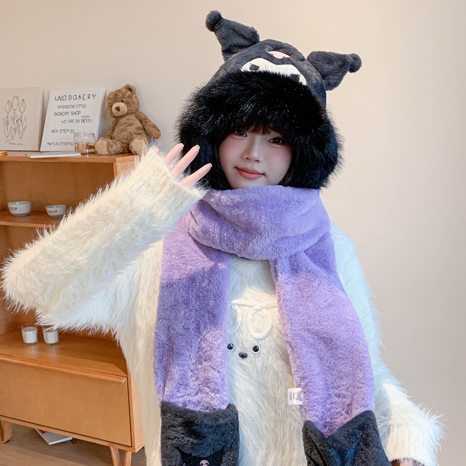 Sanrio Полиэстер Волокно Капюшоны и Плюшевые Шапки Унисекс - изображение 4