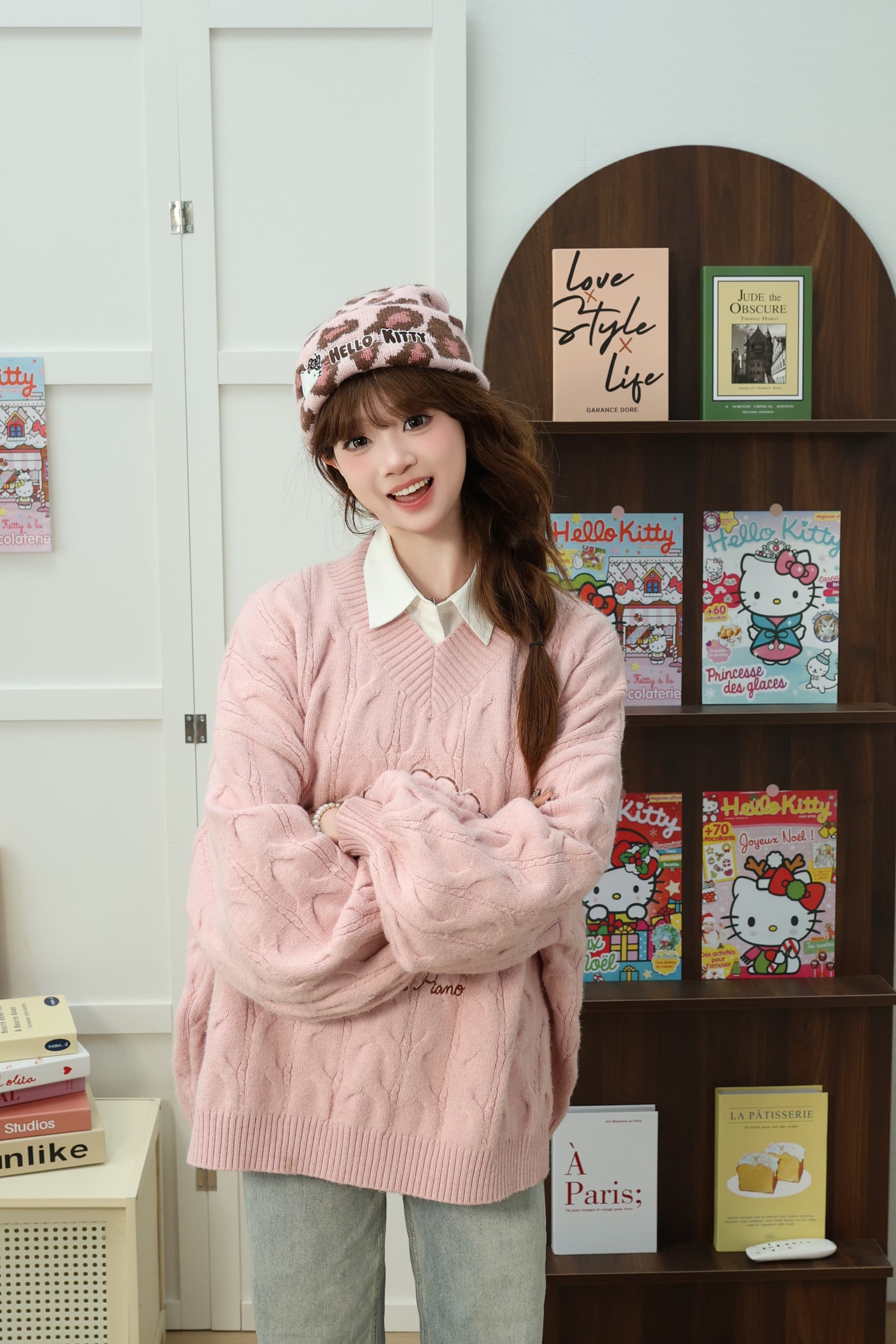 Шапка Санрио Hello Kitty Полиэстеровая шапка-бини для женщин - изображение 6