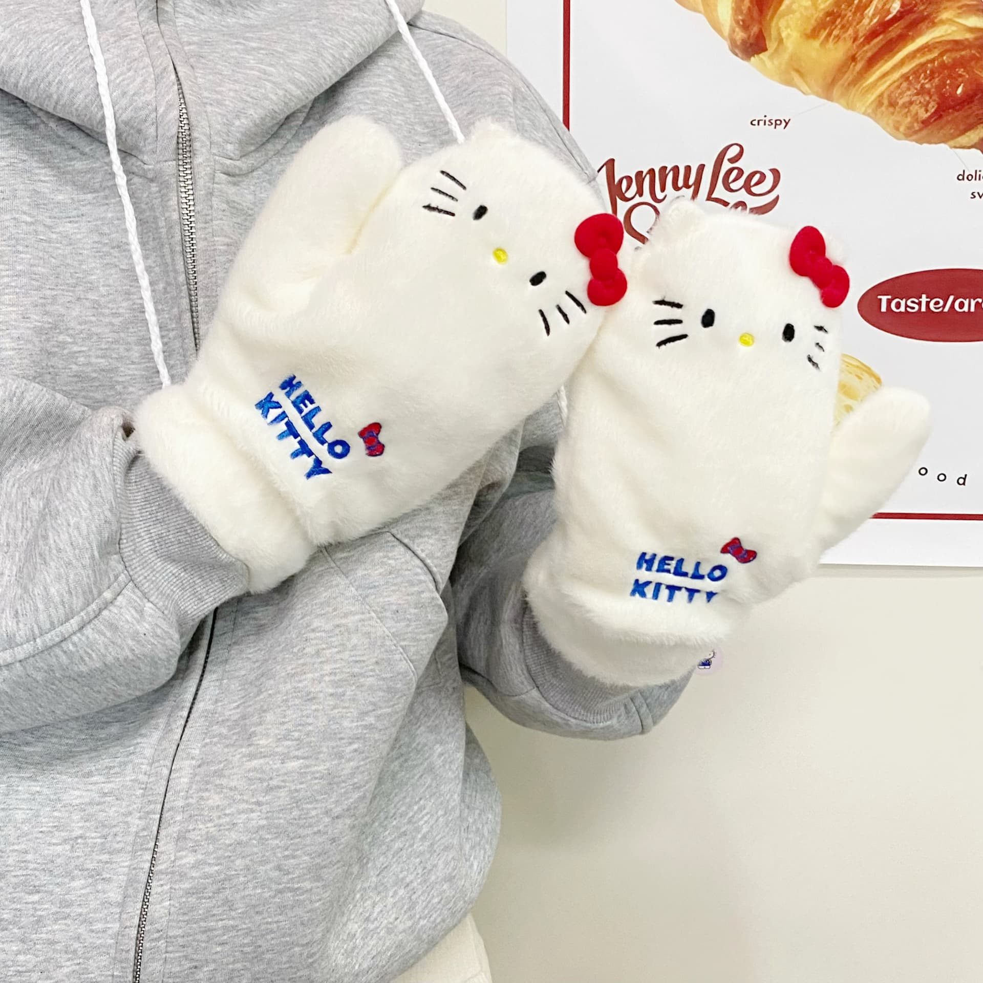 Санрио Hello Kitty Полиэстер Трикотаж Перчатки Женские - изображение 4