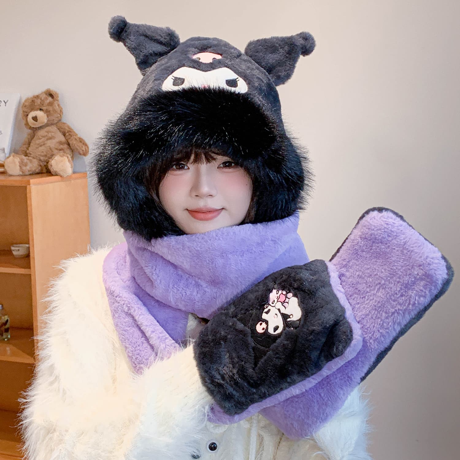 Sanrio Полиэстер Волокно Капюшоны и Плюшевые Шапки Унисекс - изображение 2