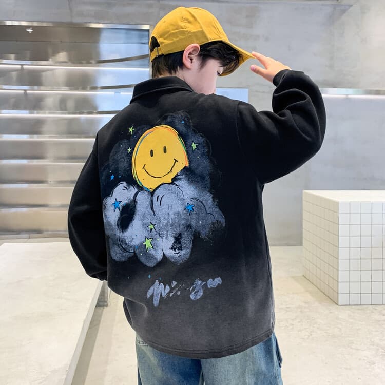 BOBBY ABLEY Выцветший черный Kids Толстовки - изображение 2
