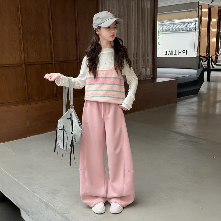BOBBY ABLEY Полосы Майка Двухкомпонентный Набор Волшебных Цветов Kids Повседневный Спортивный Костюм Наборы - изображение 3