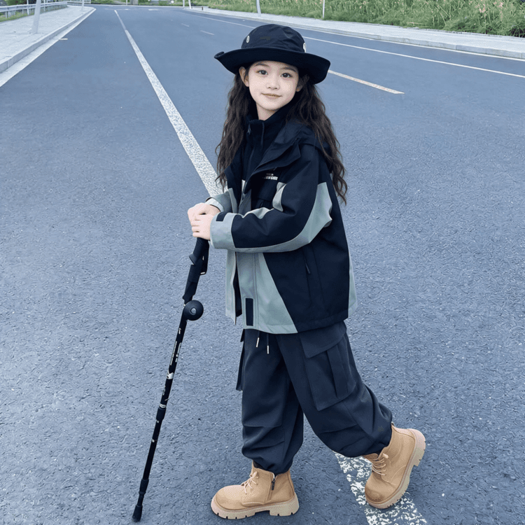 BOBBY ABLEY Черный 3-в-1 (Пальто+Подкладка) Kids Туристическая одежда - изображение 4