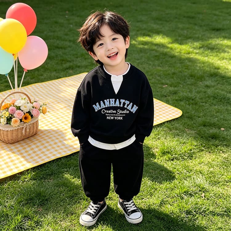 BOBBY ABLEY Темно-синий Kids Повседневные спортивные костюмы Наборы - изображение 4
