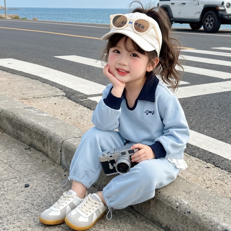 BOBBY ABLEY Синий набор Kids Повседневные спортивные костюмы Наборы - изображение 6